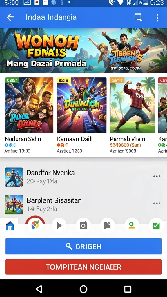 nabob77 - Tampilan menu utama yang menarik dan mudah dinavigasi.