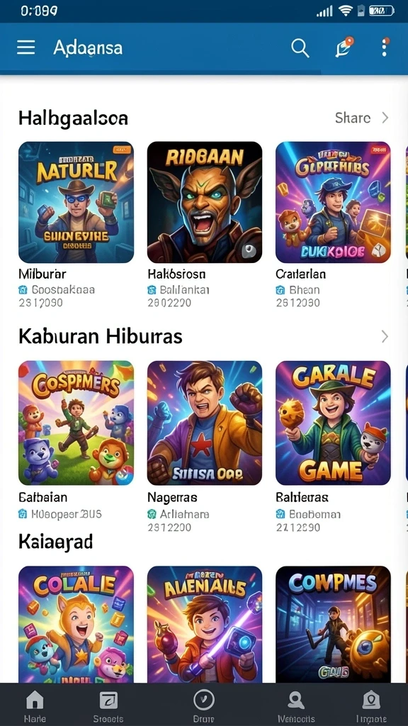 okjk - Tampilan awal permainan yang menarik.